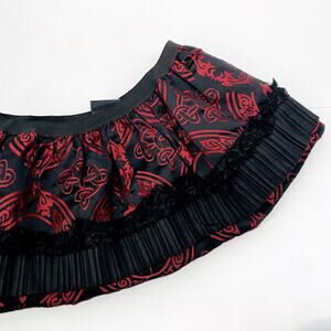 Raven Y2K Goth Black & red Mini Skirt